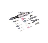mini meuleuse pneumatique droite avec meules et accessoires - 15 pcs -