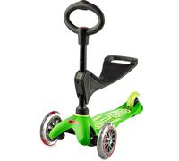 Mini 3 EN 1 Delux - Trottinette Enfant 3 Roues Avec Barre De Poussée -Vert - Trottinette