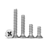 Mini Micro boulon plat croisé a inoxydable 304, vis à tête fraisée for meubles M1 M1.4 M1.6 M1.7 M2 M2.3 M2.6 M3 M4(5mm,M1.4 (200pcs))