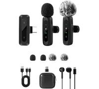 Mini Micro Cravate Sans Fil Pour Iphone, Ipad, Android, Caméra, Ordinateur, Portable, Mini Microphone Avec Réduction Du Bruit, Appairage Automatique, Pour Vlogging, Enregistrement Vidé, Vlog