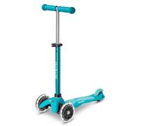 Micro Mobility Trottinette 3-roues Mini Micro Deluxe LED – Éclairage LED – ABEC 9 – Aqua