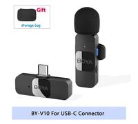 Mini Microphone Lavalier professionnel sans fil,pour iPhone,iPad,Android,diffusion en direct,enregistrement de jeu,V10.-type-c-G