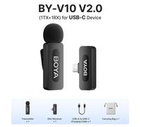 Mini Microphone Lavalier professionnel sans fil,pour iPhone,iPad,Android,diffusion en direct,enregistrement de jeu,V10 2.0-type-c