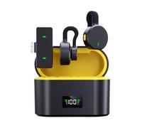 Mini microphone, microphone à clipser avec étui de charge, accessoires audio avec réduction du bruit pour créateur de contenu, conférencier, entraîneur de fitness et enseignant