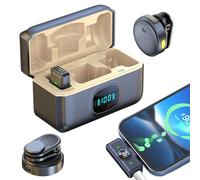 Mini microphone | Mini microphone sans fil, haut-parleur antibruit pour chanter, vidéo sociale, filmer en direct