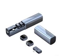 Mini microphone sans fil alimenté par l'IA pour iPhone et smartphones Android, 30 heures de lecture, transmission 2,4 GHz, capture audio omnidirectionnelle (gris)