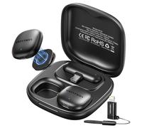 Mini Microphone sans Fil pour iPhone 17/16/15 Pro Max, [Plug and Play] USB-C Wireless Lavalier Microphone Bluetooth pour Android, à Annulation de Bruit AI avec Étui de Recharge 24H pour Vlogging