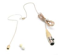 Mini microphone XLR beige à 3 broches pour Pyle, design tour d'oreille unique, omnidirectionnel pour une meilleure voix et une utilisation confortable