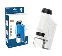 Mini Microscope, 2026 New Pocket Microscope with Adjustable Zoom 60-120x Magnifying Glass for Kids, Handheld Miniscope with LED Lights Educational Science Kit (White)