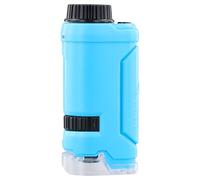 Mini Microscope de Poche Enfant, Microscope Portable 60x-120x avec Lumières LED pour l'Observation Microbiologique, l'Apprentissage Préscolaire et l'Étude (Bleu)