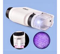 Mini Microscope Scientifique De Poche Pour Enfants, Kit De Jouets Éducatifs Avec Lumière Led, Tige D'extérieur Pour Enfants, 60-120x