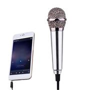 Mini Mikrofon - Smartphone | Handy Karaoke Mikrofon | Tragbares Kondensatormikrofon mit Kopfhörer für Singen Aufnahme K? Voice Chat Kompatibel mit bietetAndroid Laptop Rose Gold 1 Stück Set 1er Pack