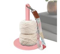 Mini Minder Support de fil de poignet pour crochet mains libres | Bobine rotative en ABS portable, sangle de base stable, accessoire pour balcon, voyage, loisirs créatifs et tricoteuses