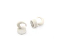Mini Mini-Crochets Magnétiques en Plastique Blanc Pour Réfrigérateur, Bureau, Tableau Blanc, Tableau D'Affichage 12mm dia x 20mm de Haut - 1kg de Traction - Pack de 2