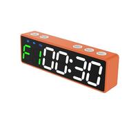 Mini minuterie de gymnastique, chronomètre Recharable, compte à rebours/horlo Portable avec dos magnétique for l'entraînement physique domicile Très Efficace(Orange Red)
