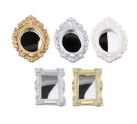 Mini miroir baroque - décoration avec cadre miniature, ornement de meuble pour petite chambre, accessoire de montage mural pour maison de , cadeau pour famille