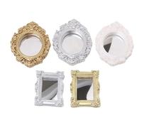 Mini Miroir de | 5Pcs Cadre Miniature Baroque Victorien européen | Meubles de Chambre à Coucher pour Les Amoureux, la Famille et Les Amis | Garçons Filles Jeunes Adolescents Petit Accessoire de