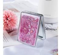 Mini Miroir De Maquillage De Poche,Compact Et Créatif,Avec Du Sable Qui Coule,Lentille De Maquillage,Miroir De Vanité.Pk