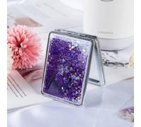 Mini Miroir De Maquillage De Poche,Compact Et Créatif,Avec Du Sable Qui Coule,Lentille De Maquillage,Miroir De Vanité.Pp