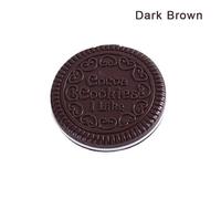 Mini Miroir De Poche Portable Avec Peigne Marron Mignon En Forme De Biscuit Au Chocolat,Accessoire De Maquillage Pliable,Cadeau.Dark Brown.