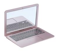 Mini Miroir D'ordinateur Portable Pour Filles,Miroir Cosmétique,Forme D'ordinateur Portable,Miroir De Maquillage Transparent,9.3x6.5x0.5,1pc.Rose Gold