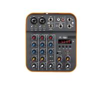 Mini mixeur 4 canaux, console DJ avec réverbération, Bluetooth 5.0, carte son USB 48 V for enregistrement sur PC Table d'harmonie de studio