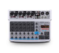 Mini Mixeur Audio 8 Canaux DC 5 V MP3 Lecteur Bluetooth U Disque 48 V 24DSP Effets Enregistrement USB Idéal pour Petits Clu
