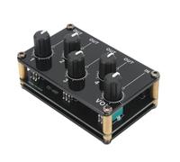 Mini Mixeur Audio Stéréo, Portable 4 Canaux Haute Sensibilité Faible Bruit Mixeur Audio Mini Mixeur Audio Stéréo 4 Canaux pour Guitares Basses et Claviers Petit Lecteur Cassettes pour Club