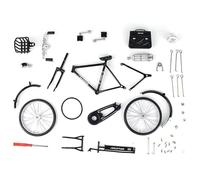 Mini modèle - 20,5 x 11,5 cm - Kit de Simulation de vélo en métal 1/10, Chef-d'œuvre de café, Collection de Jouets à Faire soi-même | Décoration de Table pour et Adultes