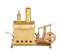 Mini modèle de moteur à vapeur en cuivre pur avec chaudière, kit de modèle de moteur à combustion externe, kit d'éducation en sciences physiques et coffret cadeau créatif