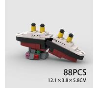 Mini modèle de navire coulé du Titanic, blocs de construction à briser en deux, kit de construction,