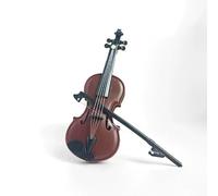 Mini modèle de violon ornement, petite réplique de violon avec arc, instrument de musique, décoration pour bureau, armoire (1 pièce)