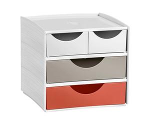 Mini module de rangement plastique Cep Terra Nova 4 tiroirs multicolores