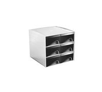 Mini module de rangement plastique My Cube 6 tiroirs noirs - Noir -