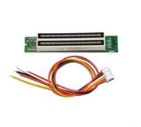 Mini module indicateur de niveau de musique à LED double 12 bits avec vitesse de lumière réglable VU mètre avec isolation d'entrée de signal et barres lumineuses personnalisables (B)