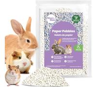 mini&moe Litière en granulés de papier naturel absorbant les odeurs et l'humidité pour petits animaux - pour cochons d'Inde, hamsters et lapins, 0,9 kg