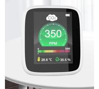 Mini moniteur de qualité de l'air avec capteur de CO2 NDIR, affichage en temps réel de la température et de l'humidité, portable pour voyage, bureau ou usage domestique