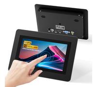 Mini moniteur HDMI 7 pouces portable VGA avec AV BNC, écran LCD 1024 × 600 avec écran tactile, haut-parleurs intégrés, angle de vision IPS 178° - écran multifonction pour Raspberry Pi