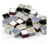 Mini Mosaïque (5x5x3mm), 5000 tesselles, Mix Blanc/Noir/Gris, MXNB