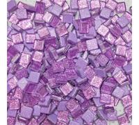 Mini-mosaïque en verre, 200g Multicolor Glass Mosaic Tiles 1cm Square 0.4cm Thick(Beige)