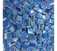 Mini-mosaïque en verre, 200g Multicolor Glass Mosaic Tiles 1cm Square 0.4cm Thick(Grey)