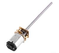 Mini moteur à engrenages en métal CC 6 V avec long arbre M3 x 55 mm pour applications à couple élevé, options de vitesse de 30 à 400 tr/min, engrenages entièrement métalliques (30 tr/min)