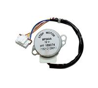 Mini moteur de climatisation moteur de balayage MP24AA moteur pas à pas, moteur de guidage d'air 12V DC, moteur oscillant, outils de moteur à longue ligne à arbre plat ZFUGEDRLI (Color : 13cm Line Mo