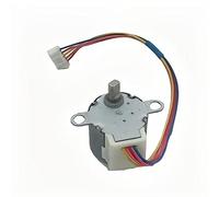 Mini moteur de climatiseur à crochet, moteur de direction du vent à guidage de lame pivotante, moteur à courant continu 12 V à arbre plat 24BYJ48 Outils de moteur pas à pas ZFUGEDRLI