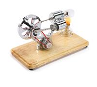 Mini Moteur Stirling à air chaud Modèle de moteur LED coloré Générateur d'électricité Kit scientifique éducatif pour les enfants