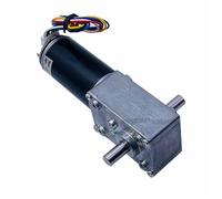 Mini moteur tubulaire à courant continu, réducteur à vis sans fin à angle droit, faible bruit, double axe, 12 V/24 V(Motorand bracket,40R-24V)