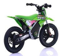 Mini moto 24 V pour enfant Warrior-MX-E350 14", vert, limiteur de vitesse, pour enfants de 4 à 8 ans