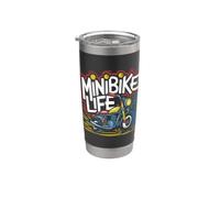 Mini Moto Motard Passion Humour Rétro Gobelet isotherme en acier inoxydable double paroi