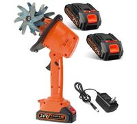 Mini motobineuse sans fil, motoculteur électrique de jardin 235 tr/min avec batterie rechargeable, 4 rangées de dents, largeur de travail 10 cm, profondeur de travail 10 cm for jardin, potager(B)