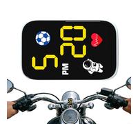 Mini Motorcycle Clock - Small Adhesive Dash Mount | Motorbike Mount Clock With LED Light | for Cycling Enthusiasts Commuting Urban Road City Riding Short Trips Men Women